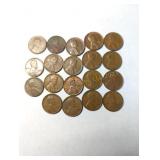 (19 US Lincoln Wheat Pennies