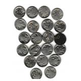 (21) Assorted Buffalo Nickels