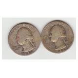 1946 & 1946D Silver Washington Quarters