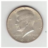 1964D US Silver Kennedy Half Dollar Coin