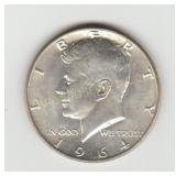 1964D US Silver Kennedy Half Dollar Coin