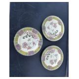 Three Vintage Japanese Porcelain Plates