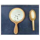 Vintage Hand Mirror & Hairbrush hand
