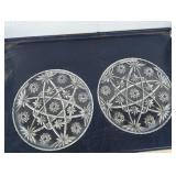Two Vintage Crystal Serving Trays