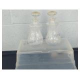 Two Vintage Crystal Cruets