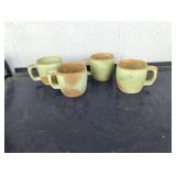 Four Vintage FRAKOMA Pottery Mugs