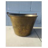 Antique Brass Bucket w/Handle