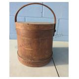 Antique Wood Round Box w/ Handle