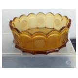 Vintage FOSTORIA Coin Glass Amber Bowl