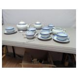 Vintage Blue & White Porcelain Tea Set