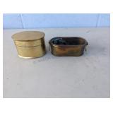 Two Vintage Brass Containers