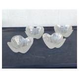 Four Vintage MICASA Frosted Crystal Bowls