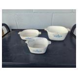 (3) Vintage CORNING WARE Bowls