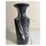 Vintage POLERT White and Black Stone Vase