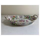 Vintage DRESDEN Pierced Porcelain Basket
