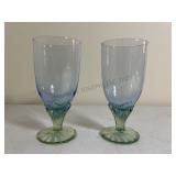 Vintage Bormioli Rocco Bahia bi-color Water Goblet
