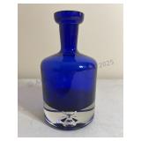 Vintage KRSONO Cobalt Blue Whiskey Decanter