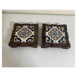 Pair of Vintage Dal-Tile Decorative Trivet