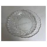 Vintage Glass Christmas Cookie Plate
