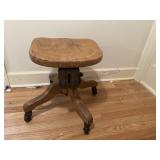 Vintage Wood Rolling Stool