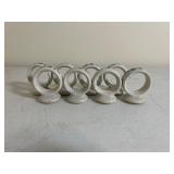 (8) Vintage Stoneware Napkin Rings