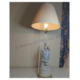 Vintage Porcelain Lady Figurine Lamp