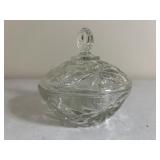 Vintage Anchor Hocking Cut Glass Candy Dish