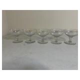 Five Vintage TARNOW iridescent Crystal Champagne