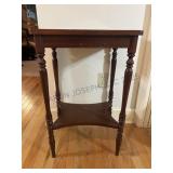 Vintage Wood 2 Tier Side Table