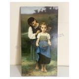 Mother and Daughter Print on Canvas.