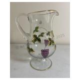 Vintage Bordeaux Gold Rimmed Lead Crystal Pitcher