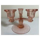 Vintage HEISEI Glass Triple Trip Lex Candle Holder