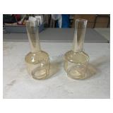 Two Vintage Mid-Century Glass Hurricane Bulbs