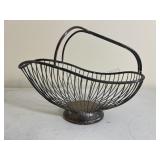 Vintage Italian Silver-Plated Wire Basket