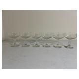 (6) Vintage Crystal Tall Sherbet G