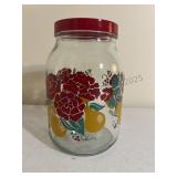 Vintage Anchor Clear Glass Storage Jar