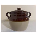 B&M Vintage two-tone glazed Ceramic Bean Pot