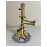 Vintage Brass & Marble Accent aLamp