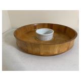 Vintage JOHN MCCLOUD DESIGN Wood Chip & Dip Bowl