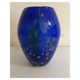 ARTHUR KUSAK Cobalt Blue Glass Vase