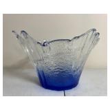 Vintage Studiolasi Finland Clear to Blue Bowl