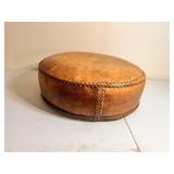 Vintage Possibly Antique Leather Hassock