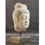 Antique Chinese Carved Marble Buddha Bust