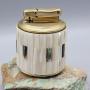VTG. COLIBRI TABLE LIGHTER ALALONE & MOTHER OF
