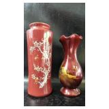 Vintage Japanese Cylindrical Porcelain Vase &
