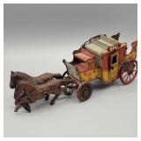 ANTIQUE TIN STAGE COACH TOY DAMAGE