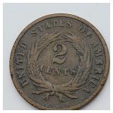 1865 2 CENT PENNY
