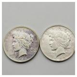 1922 D & 1922 S PEACE SILVER DOLLARS