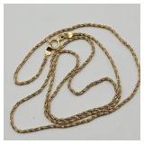 ISREAL 14K YELLOW GOLD 10MM NECKLACE CHAIN