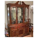 American Drew Two Piece Lighted China Cabinet